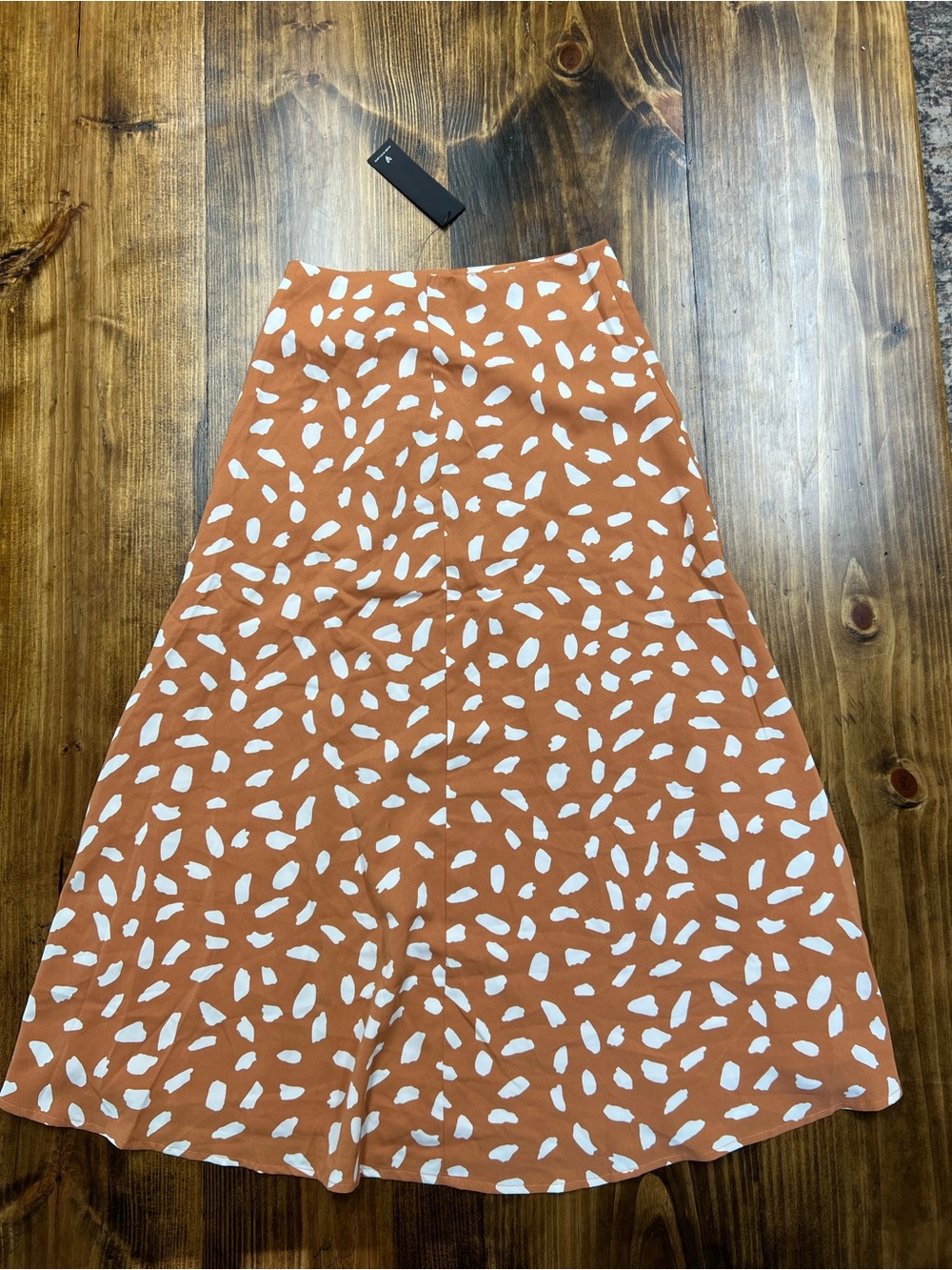 Lulus Getting Glam Peach Print Slit Midi Skirt Size XS NWT - Picture 8 of 11